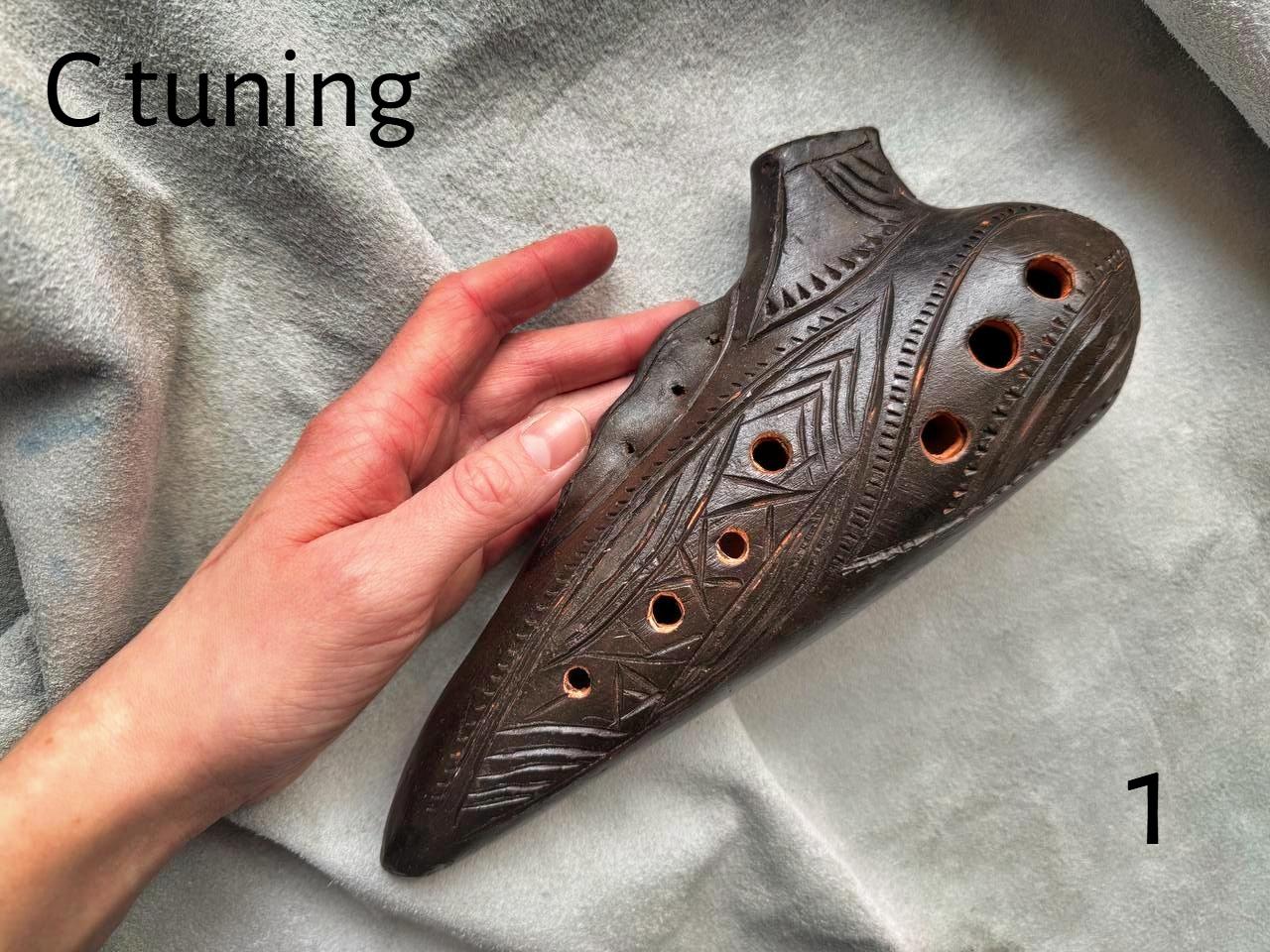 The Okarina / Ceramic Clay Musical Instruments / Ocarina / Natural