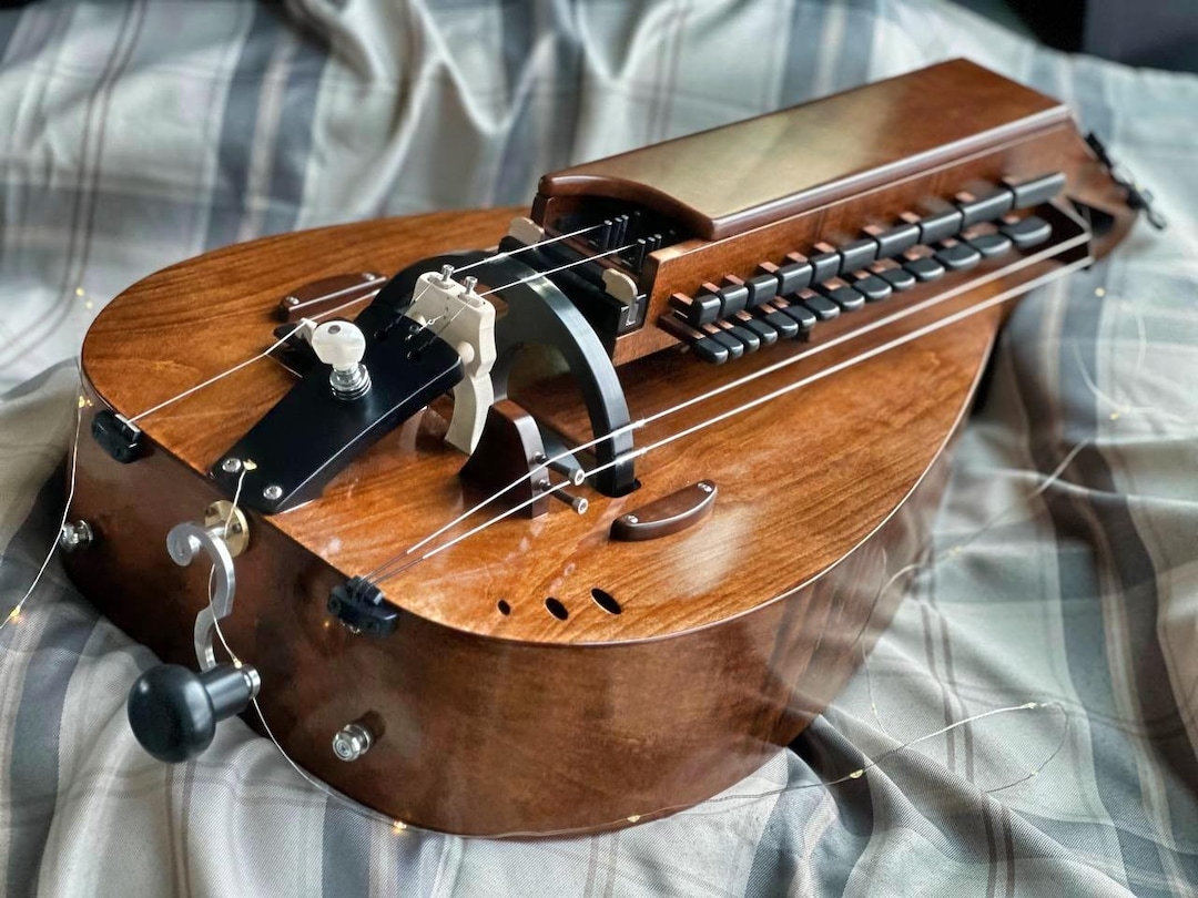 Handmade Hurdy Gurdy Saga Model With Trompette, Ukrainian Lyre