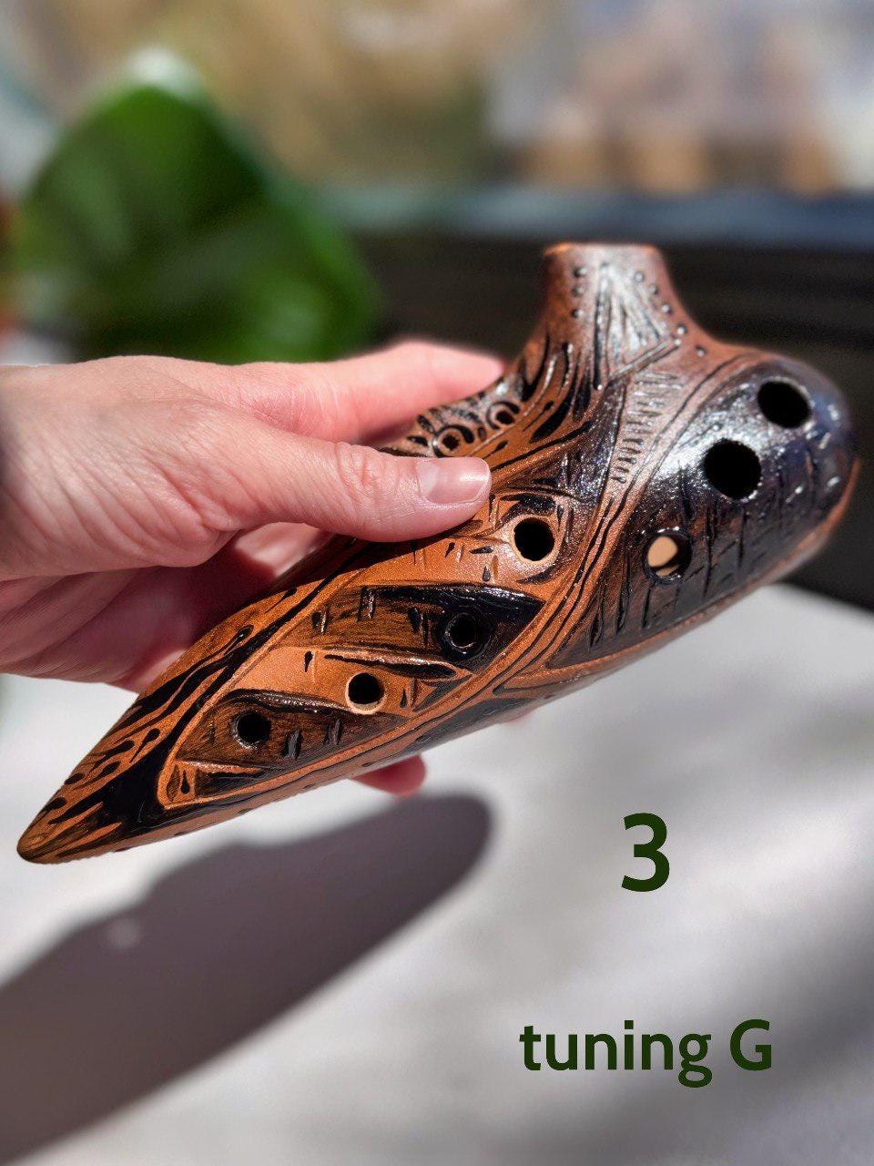 The Okarina / Ceramic Clay Musical Instruments / Ocarina / Natural