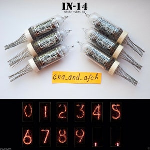 Set of IN-14 Nixie Tubes [6 pcs] New Tested GAZOTRON