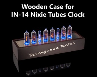 Small Wooden Case for IN-14 Shield/NCT3xx Nixie Tubes Clocks for Boyfriend, Husband, Vintage, Glowing Clock, Gift, Steampunk