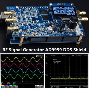 DDS AD9959 Shield RF Signal Generator 4 Synchronized DDS Channels [225MHz, @600 MHz Core Clock, Low Spurs, Low Harmonic]