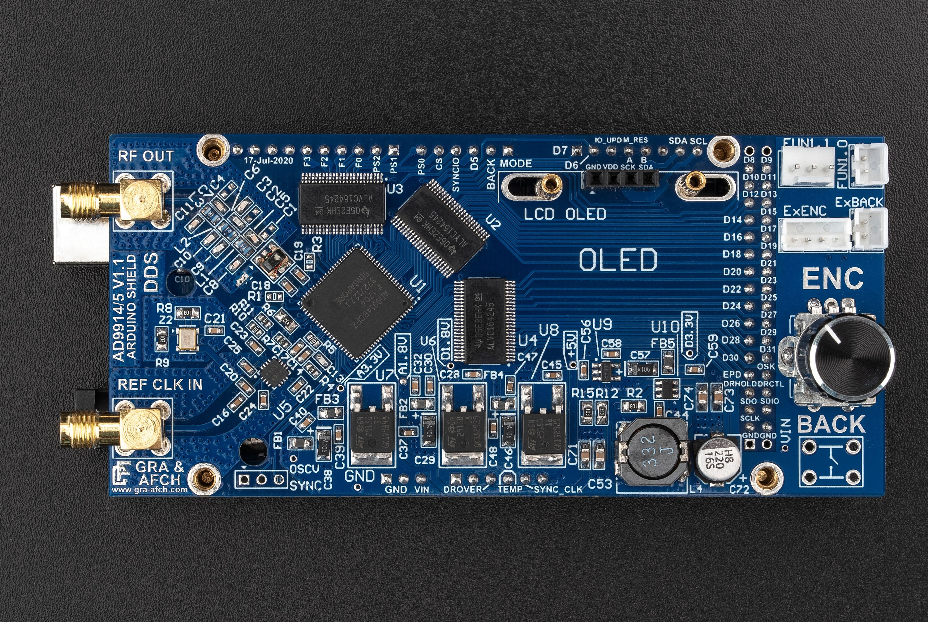 DDS AD9914 Arduino Shield RF Signal Generator 1.4ghz 3.5ghz Etsy