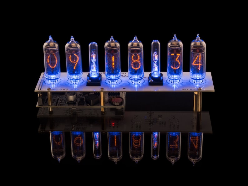 Nixie Tubes Clock IN14 Format 12/24H RGB USB Musical Etsy