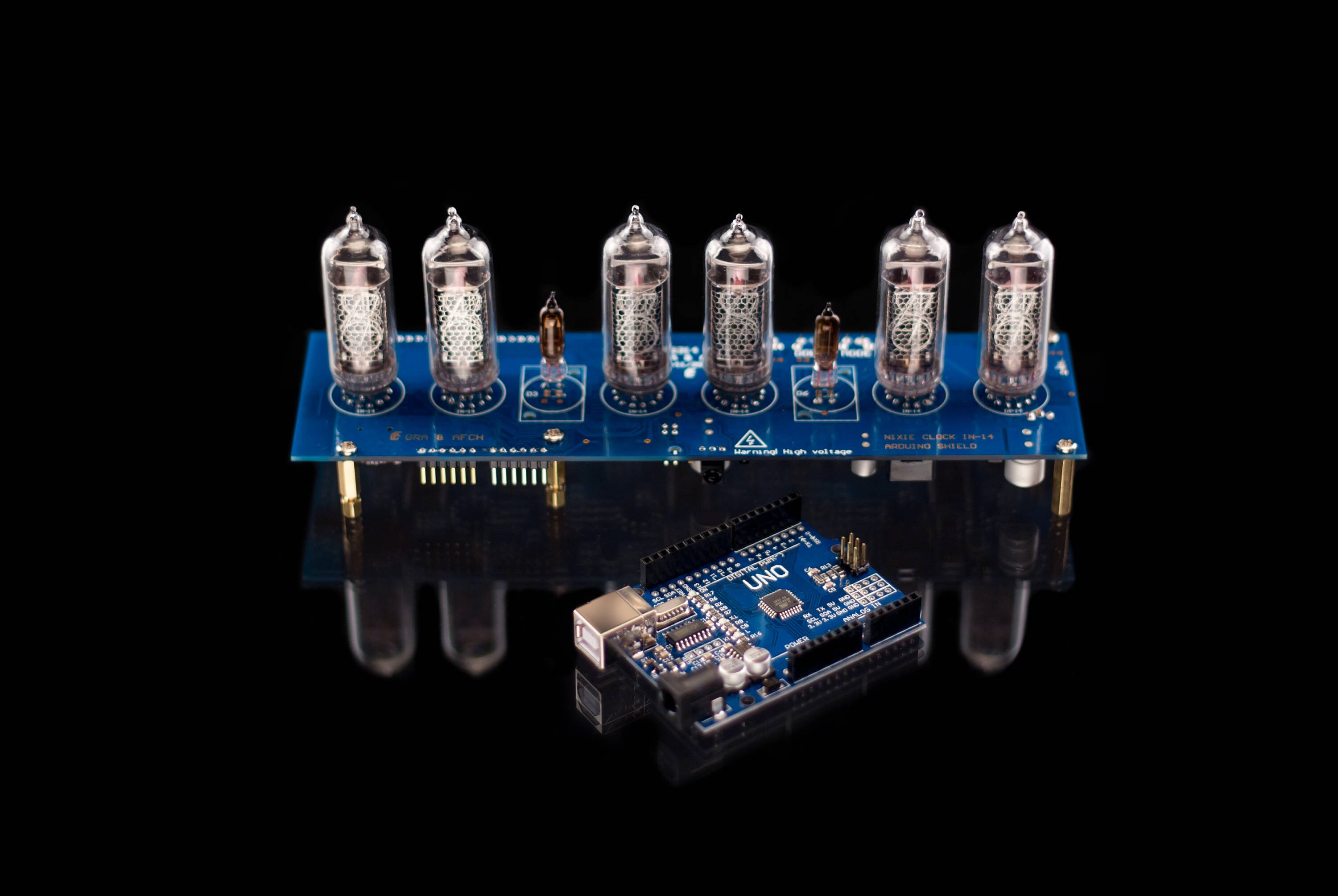 DIY KIT for IN-14 Arduino Shield NCS314 Nixie Tubes Clock [with Options ...