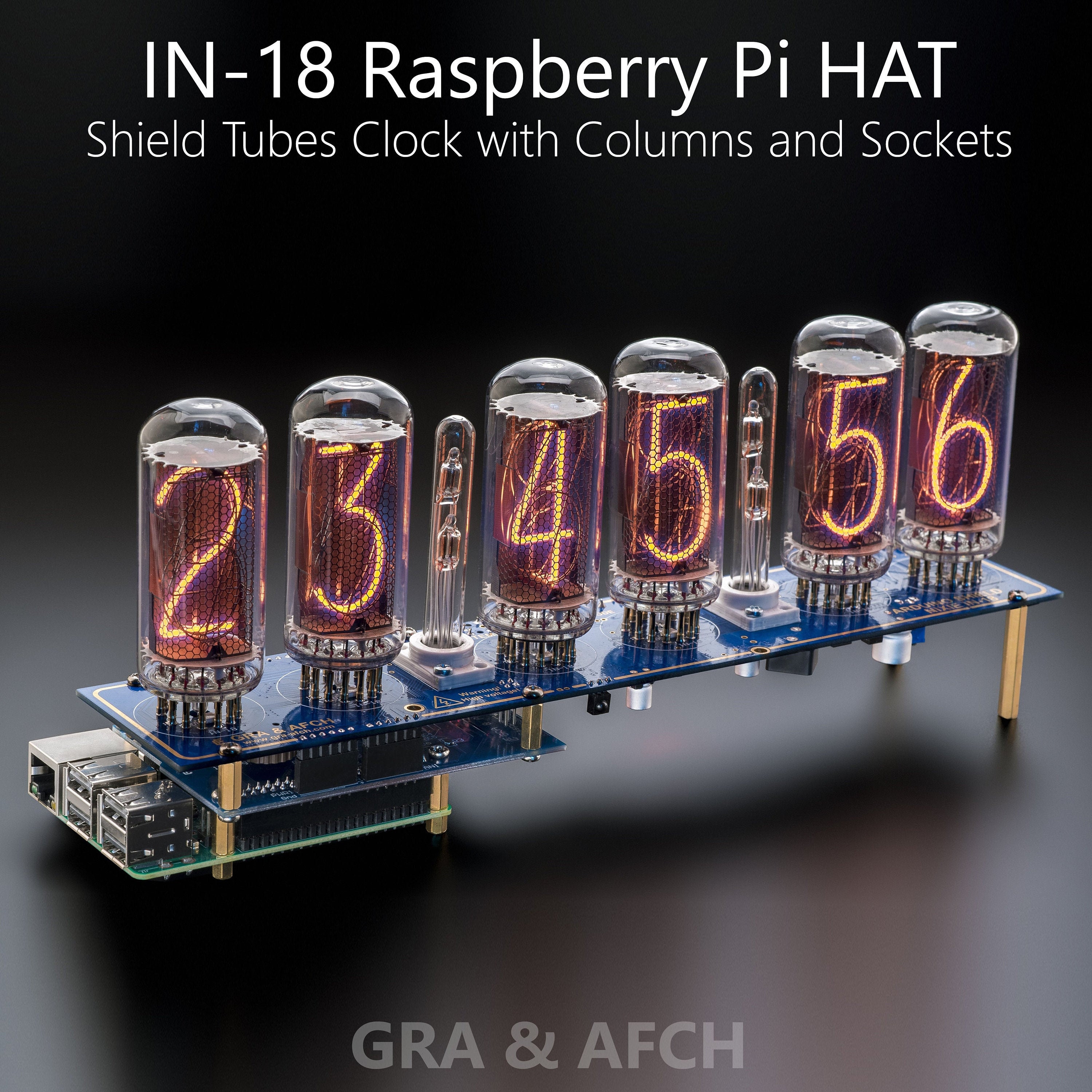 Nixie Tube Clock IN18 Raspberry Pi Hat and Shield for Etsy