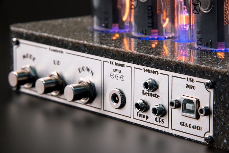 Nixie Tube Clock IN18 Synthetic Granite Case Divergence Meter Etsy