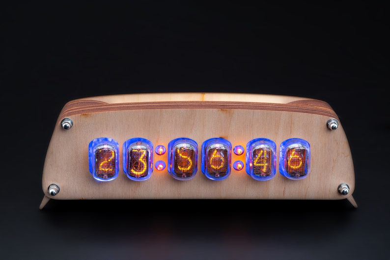 Nixie Tube Clock IN12 Clean Plywood Case 12/24 Format RGB Etsy