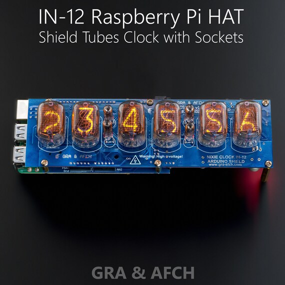 Nixie Tube Clock IN12 Raspberry Pi Hat and Shield for Etsy