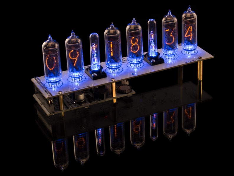Nixie Tubes Clock IN14 Format 12/24H RGB USB Musical Etsy
