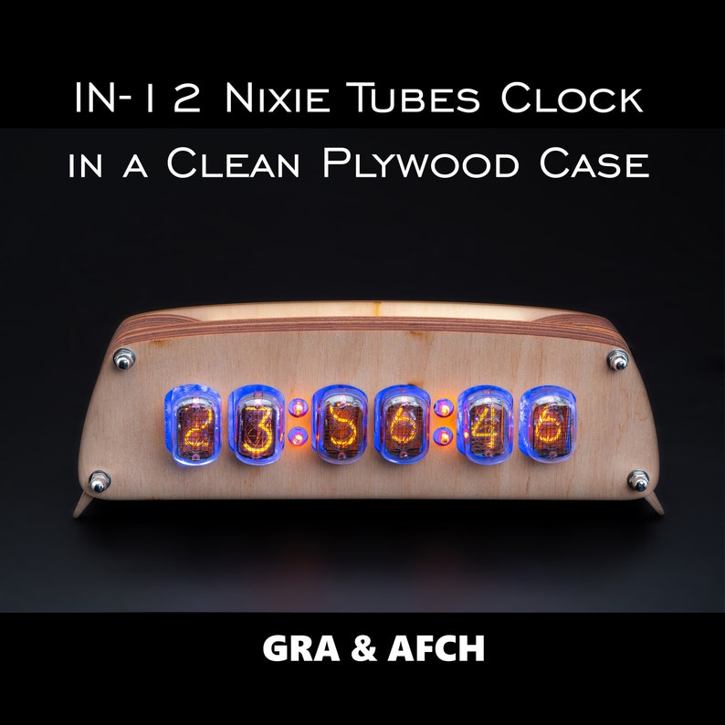 Nixie Tube Clock IN12 Clean Plywood Case 12/24 Format RGB Etsy