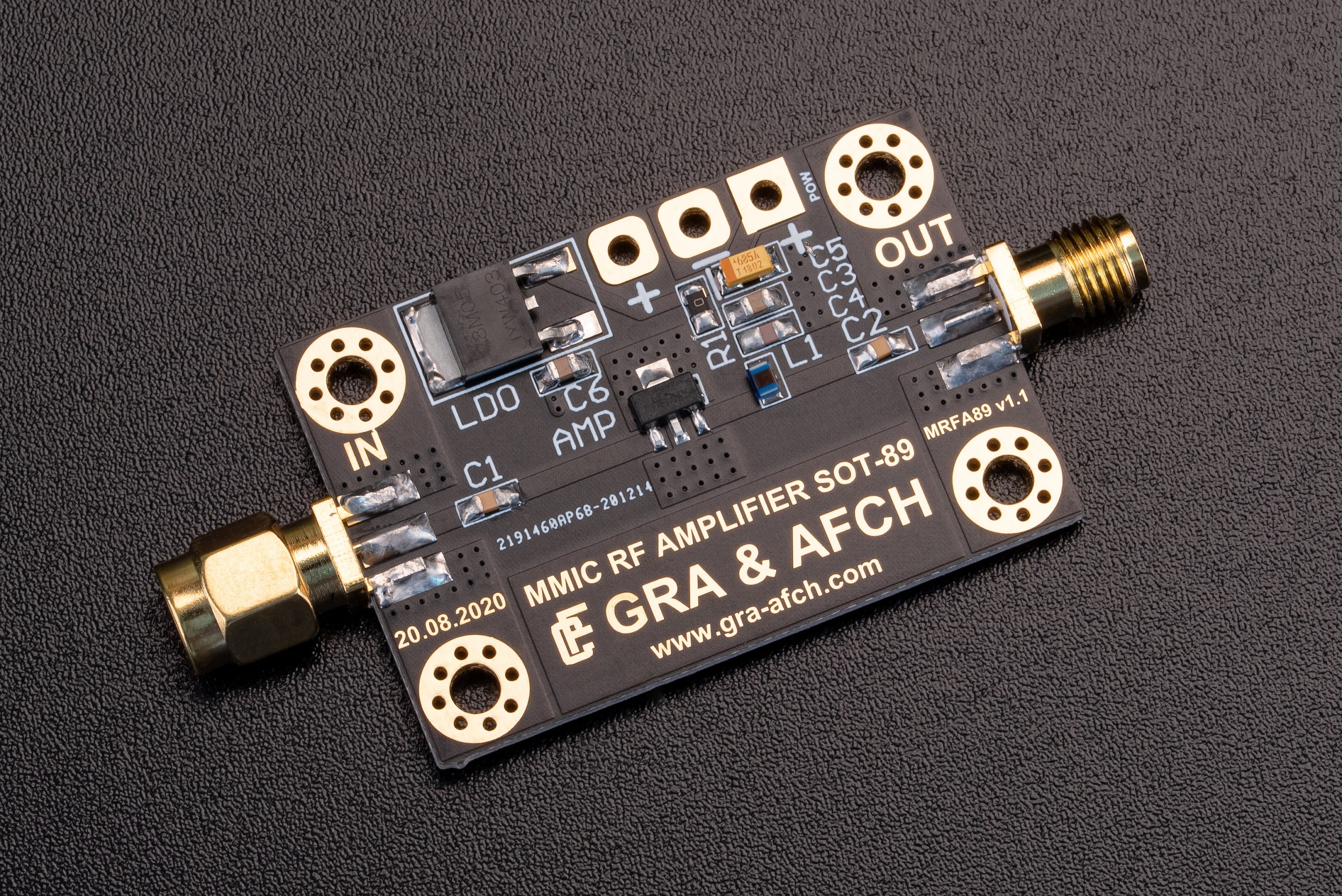 HF-Verstärker MRFA89 – 8-2000 MHz, 20 DB Gain, +20 DBm, MMIC SOT-89, Von GRA & AFCH, Aus Ukraine