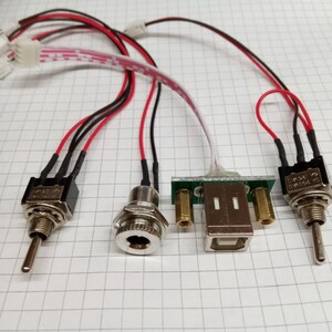 Set of Switches and Connectors for Wooden Case for IN-8(8-2) \ IN-12 \ IN-14 Nixie Tubes