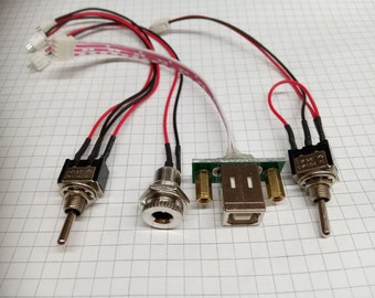 Zestaw przełączników i złączy do obudowy drewnianej do lamp Nixie IN-8(8-2) \ IN-12 \ IN-14