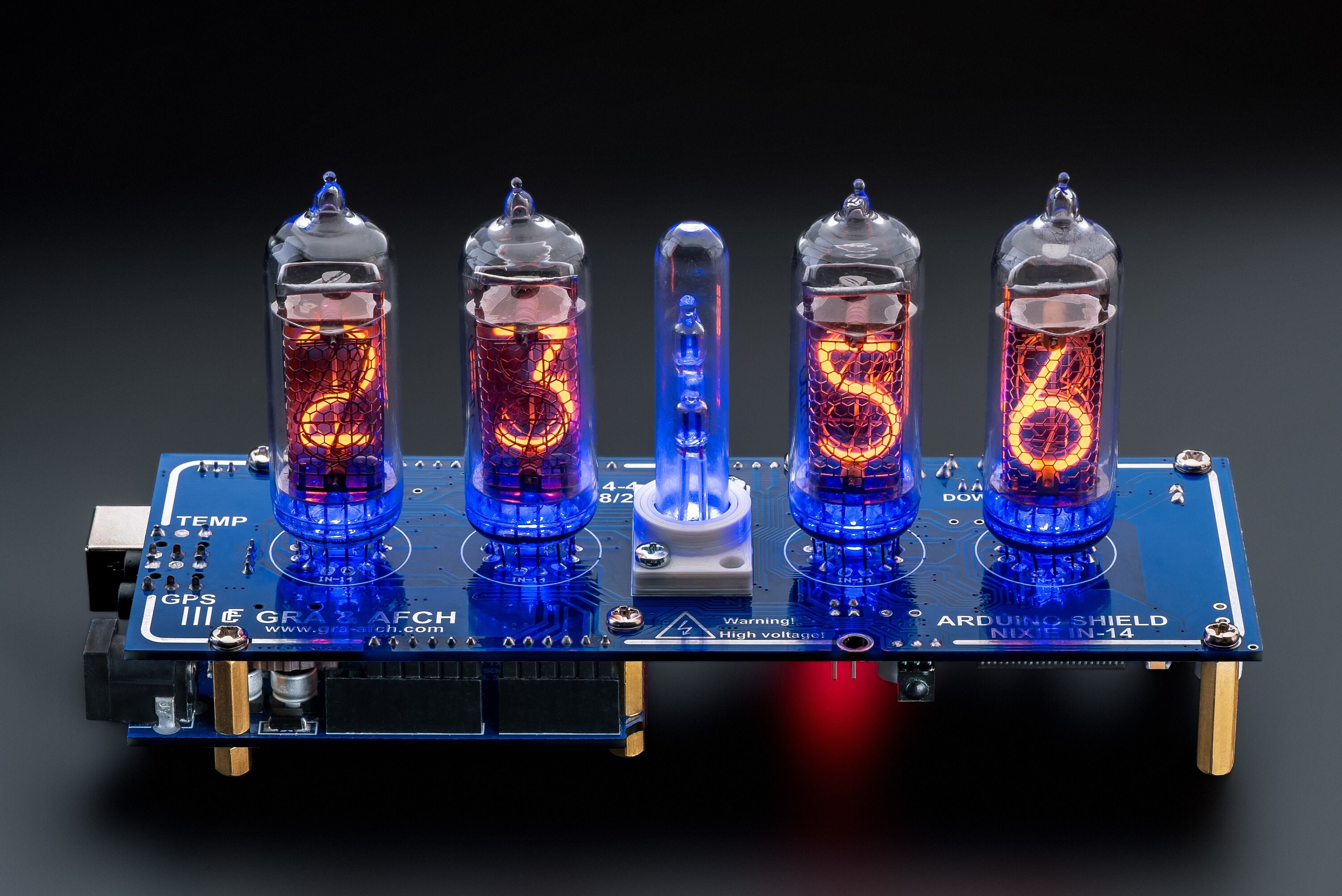 GRA & AFCH NCS314 Shield IN-14 Nixie Tube Clock DIY Kit – Arduino Compatible – Vintage Retro – FREE SHIPPING
