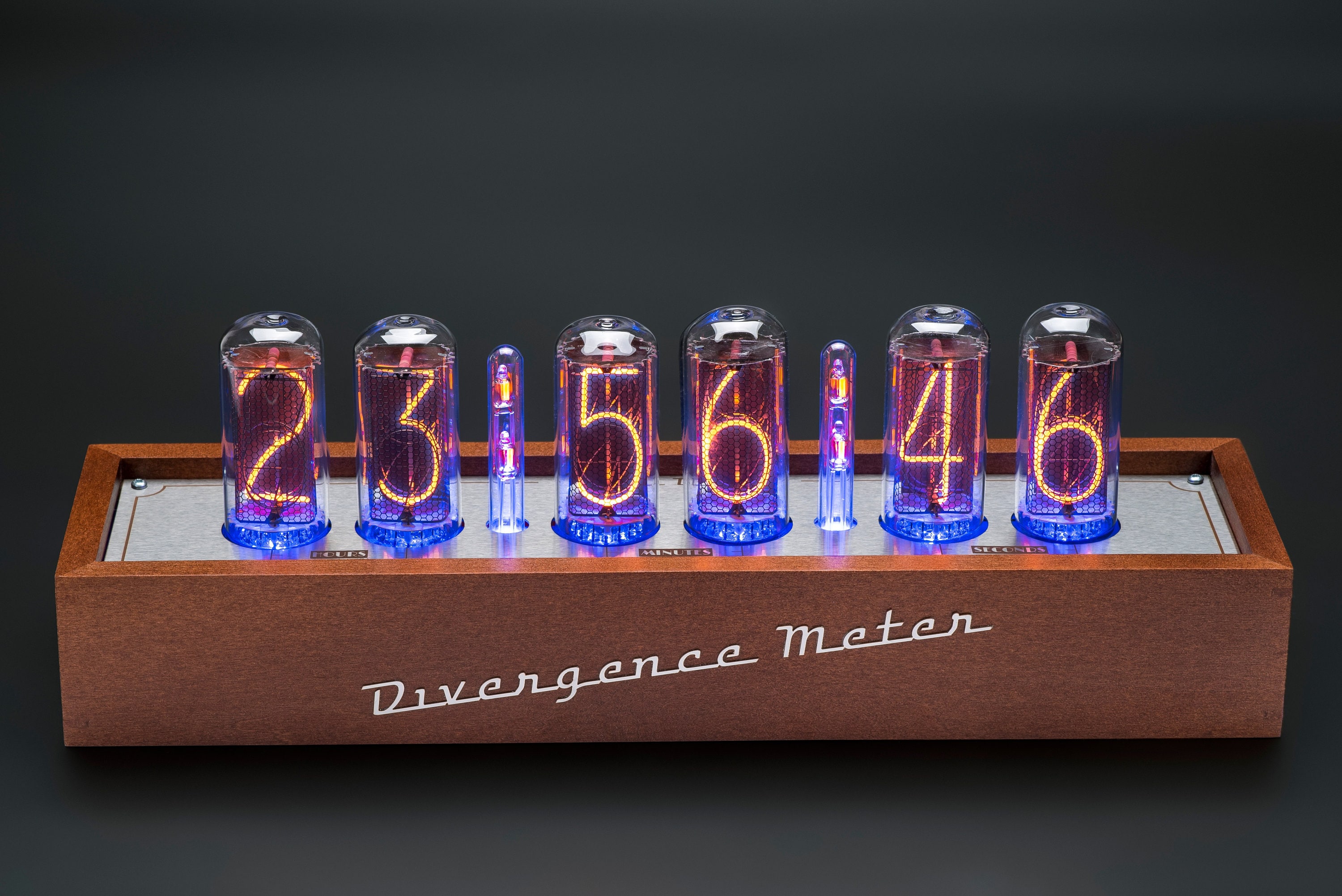 Nixie Tubes Clock IN18 in Wooden Case Divergence Meter 12/24 Etsy