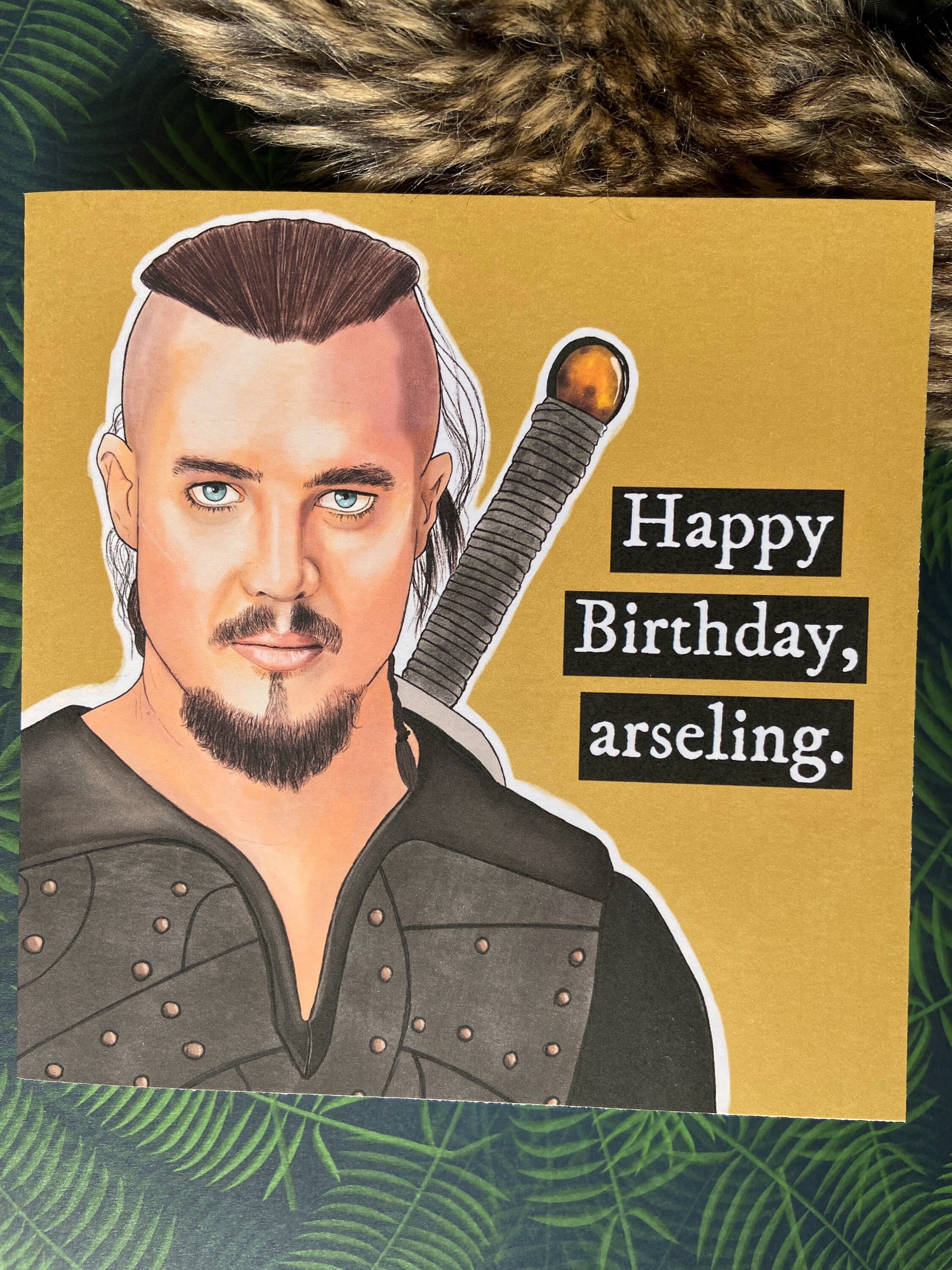 Uhtred Fan Art Illustrated Handmade Birthday Card (several styles, pl…