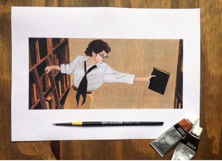 I am a Librarian - Fan Art Illustration A4 Print