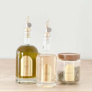 Gold oder Silber Bogen Pantry Labels, Benutzerdefinierte Metallic Wasserdichte Organisation gewölbte Aufkleber für Küche, Speisekammer, Hauswirtschaftsraum - Waschbar