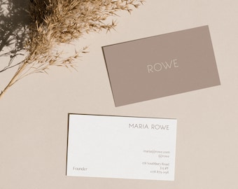 Custom Business Card Minimalist Uncoated or Laminated in Matt Gloss Velvet / personalised, custom business cards