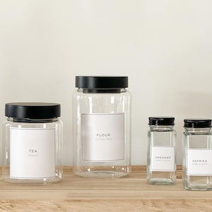 Pantry Collection Personalised Water Resistant Organisation Labels For Kitchen Storage Jars, Bottles or Containers