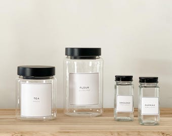Pantry Collection Personalised Water Resistant Organisation Labels For Kitchen Storage Jars, Bottles or Containers