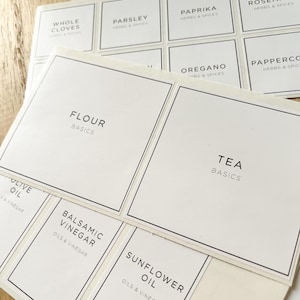 Pantry Collection Personalised Water Resistant Organisation Labels For Kitchen Storage Jars, Bottles or Containers