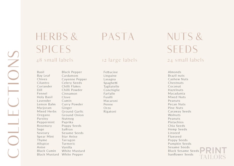 Round Pantry Labels Basic Gluten Free Herbs Spices Teas Etsy