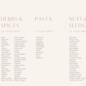 Pantry Labels Basic, Gluten Free, Herbs, Spices, Teas, Nuts, Oils & Vinegars Printed Waterproof Matt Vinyl Personalised Labels Custom image 9