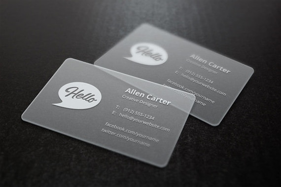 Plastic Business Cards Printing: Clear, Frosted & White