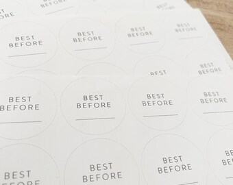 Waterproof Best Before Labels – Round Pantry Stickers