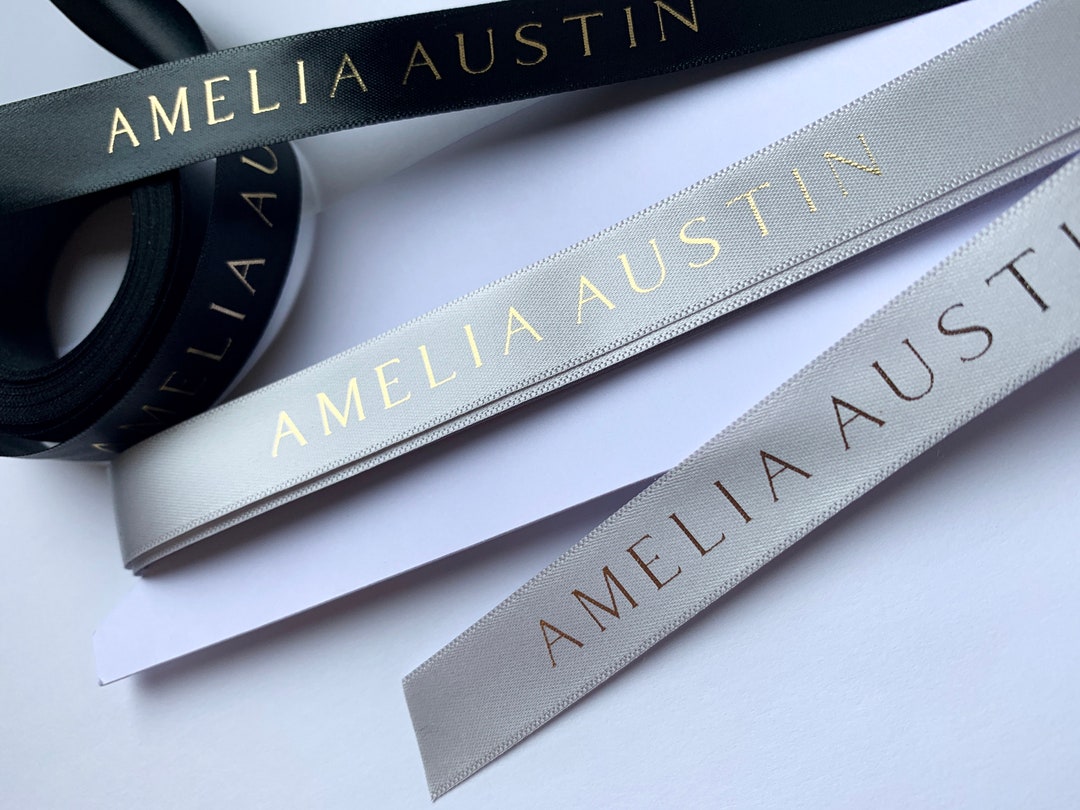 Printed Ribbon 10mm 15mm 25mm 48mm 96mm Logo Printed Custom Gold ...