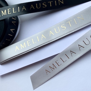 Nastro stampato 10 mm 15 mm 25 mm 48 mm 96 mm Logo stampato personalizzato Oro, Rame, Oro rosa, Argento