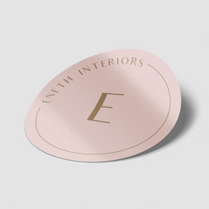 Personalised Round Stickers Paper, Vinyl, Clear, Transparent, Waterproof