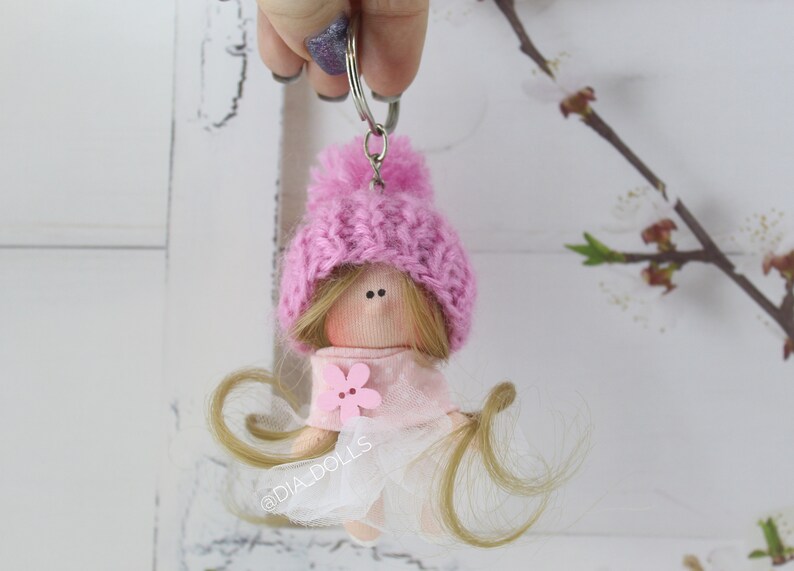 Doll keychain mini cute doll Handbag charm bag accessories Etsy