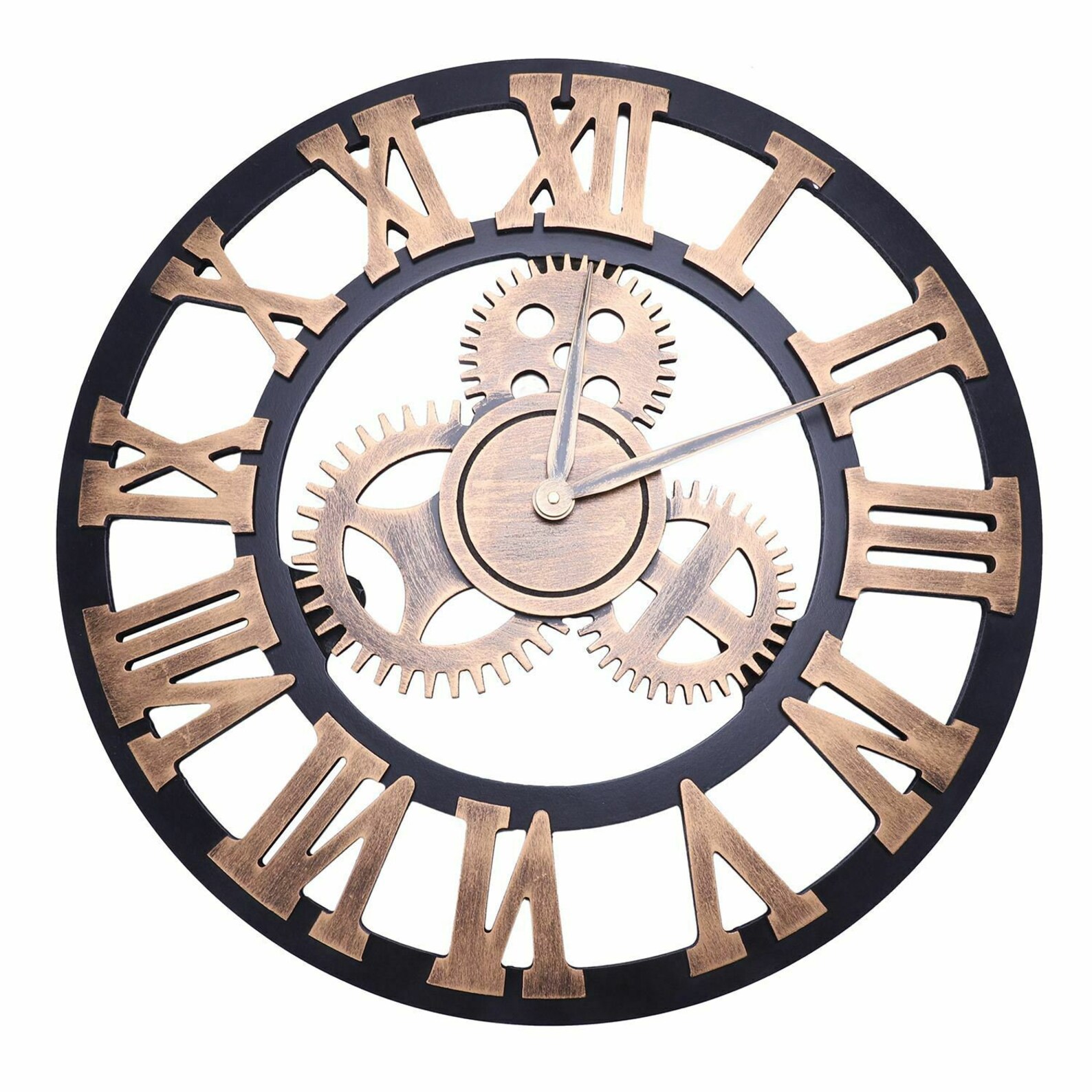 60CM Extra Large Roman Numerals Skeleton Indoor Wall Clock Big Etsy