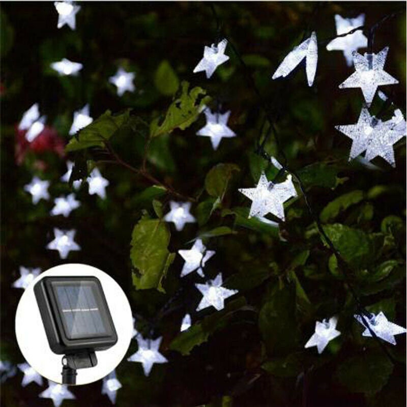 Solar Fairy LED Lights String Waterproof Star Decor Lights | Etsy