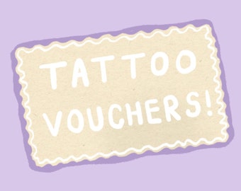 TATTOO VOUCHER | Queer Trans Tattoo Flash | LGBT Art Gift Voucher | Perfect Gift Print