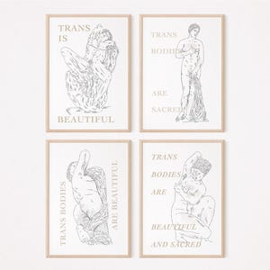 Statue Trans Antiche - Romane Antiche Greche - Venere Afrodite - Carta dei Tarocchi Queer T4T - Stampa Illustrazione LGBT - Regalo d'Arte dell'Orgoglio - Fatto a Mano