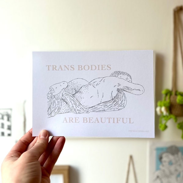 Antike Trans Statuen - Römisch Altgriechisch - Venus Aphrodite - Tarot Karte Queer T4T - LGBT Illustration Druck - Stolz Kunst Geschenk - Handgemacht