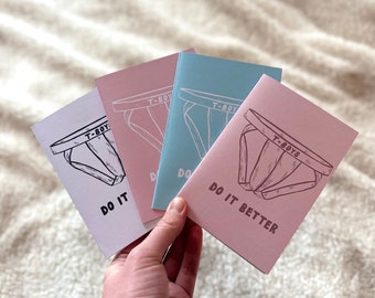 T Boys Do It Better Jock Strap - Valentines Day Card - Gay Trans Masc Queer Gay Non-Binary-Gift Kink - Handmade Drawing Illustration Cute