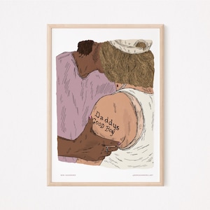 Daddy’s Boy - Trans Gay Butch Queer Artwork - Line Illustration Print - LGBTQ Queer - Transgender T4T Drawing - Tattoo NSFW