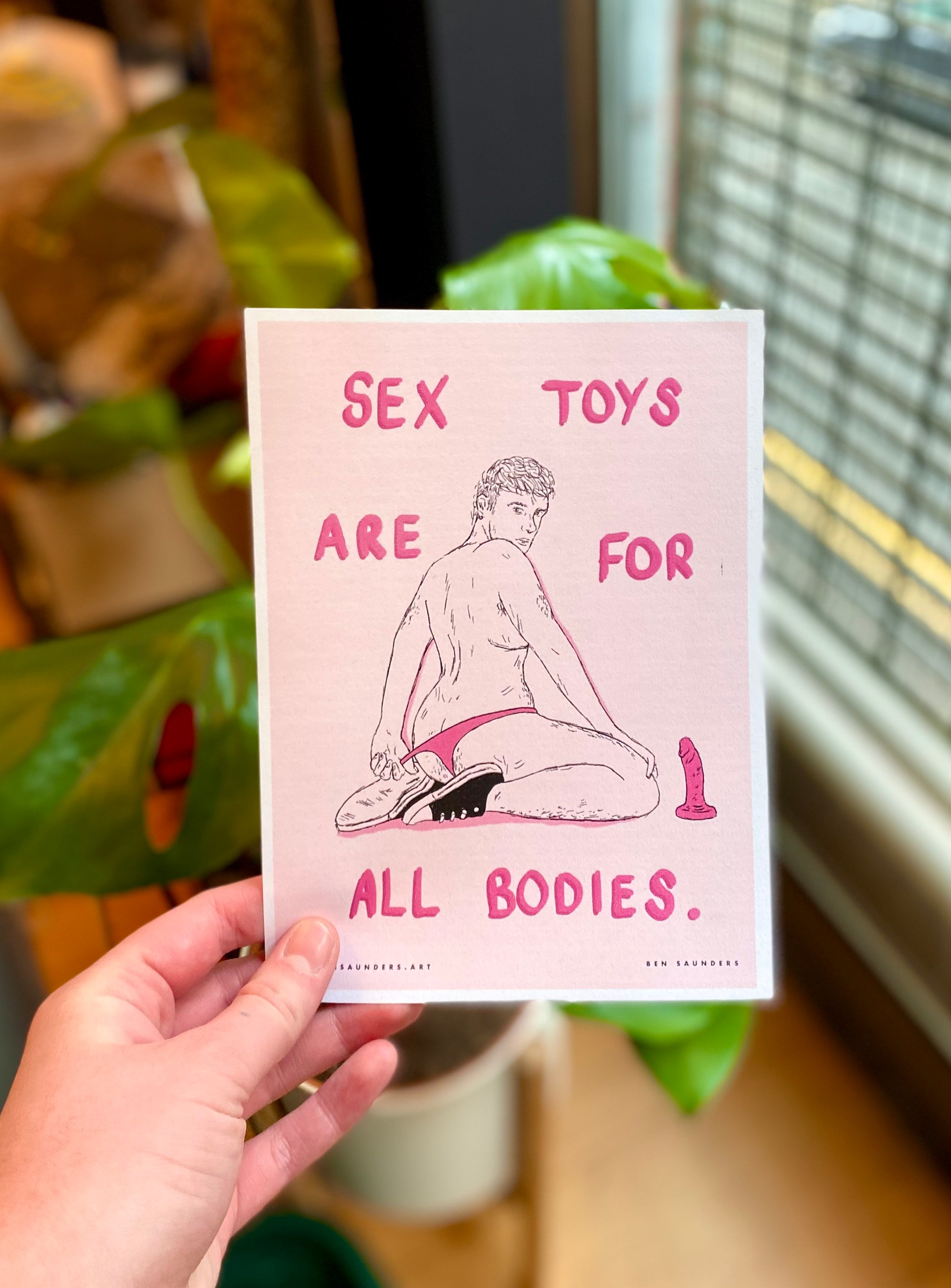 Sex Toys Are for All Bodies Pink Queer Gay Kink Artwork