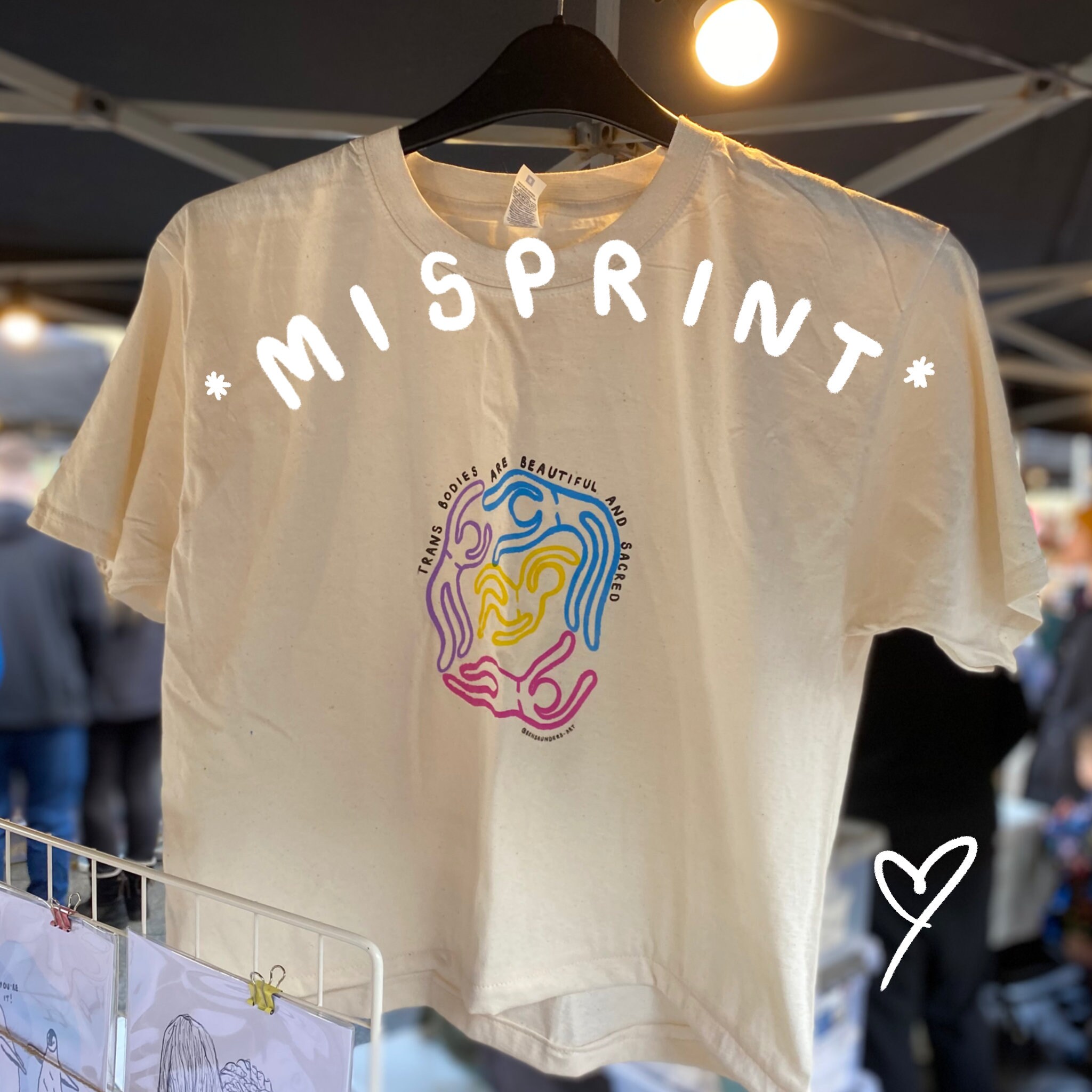 MISPRINT Trans Bodies Are Beautiful Sacred Screen Printed T shirt LGBTQ Queer Gay Masc Cute Clothing T4T Handmade Natural Soft