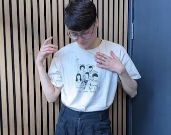 Support Your Trans & Queer Siblings | Screen Printed T-shirt | LGBTQ+ Queer Gay Masc Cute Clothing T4T Handmade Natural Soft