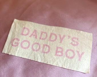 Daddy’s Good Boy Patch - Fabric Printed - Handmade - Pup Play - Jacket Patches - Hand Painted - Kinky Queer Gay Trans LGBTQ+