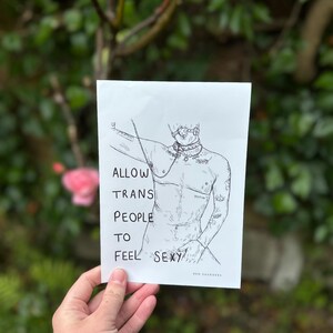 Good Boy | Queer Gay Kink Print | Puppy Trans Queer Artwork | Line Illustration Print | LGBTQ Pride Queer Transgender T4T Drawing Print NSFW image 3