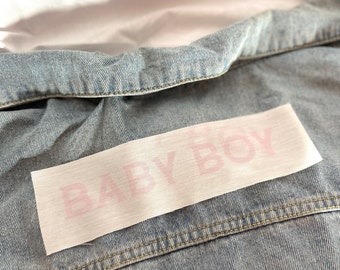 Baby Boy Patch - Fabric - Printed - Handmade - Jacket Patch Accessory - Hand Painted - Kinky Queer Gay Trans LGBTQ+