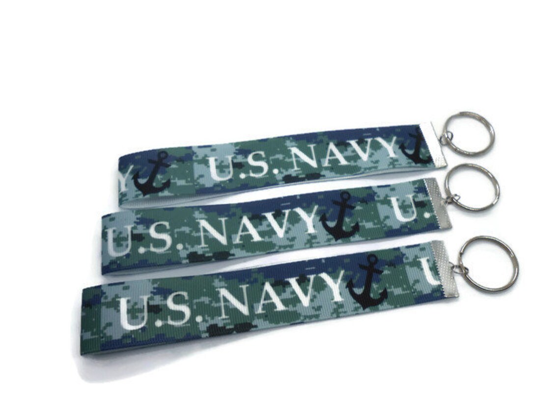 US Navy Keychain Military Gift US Navy Key Fob Etsy