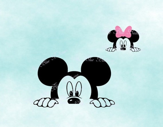Peeking Mickey SVG Mickey Head Svg Disney Mouse SVG Minnie | Etsy